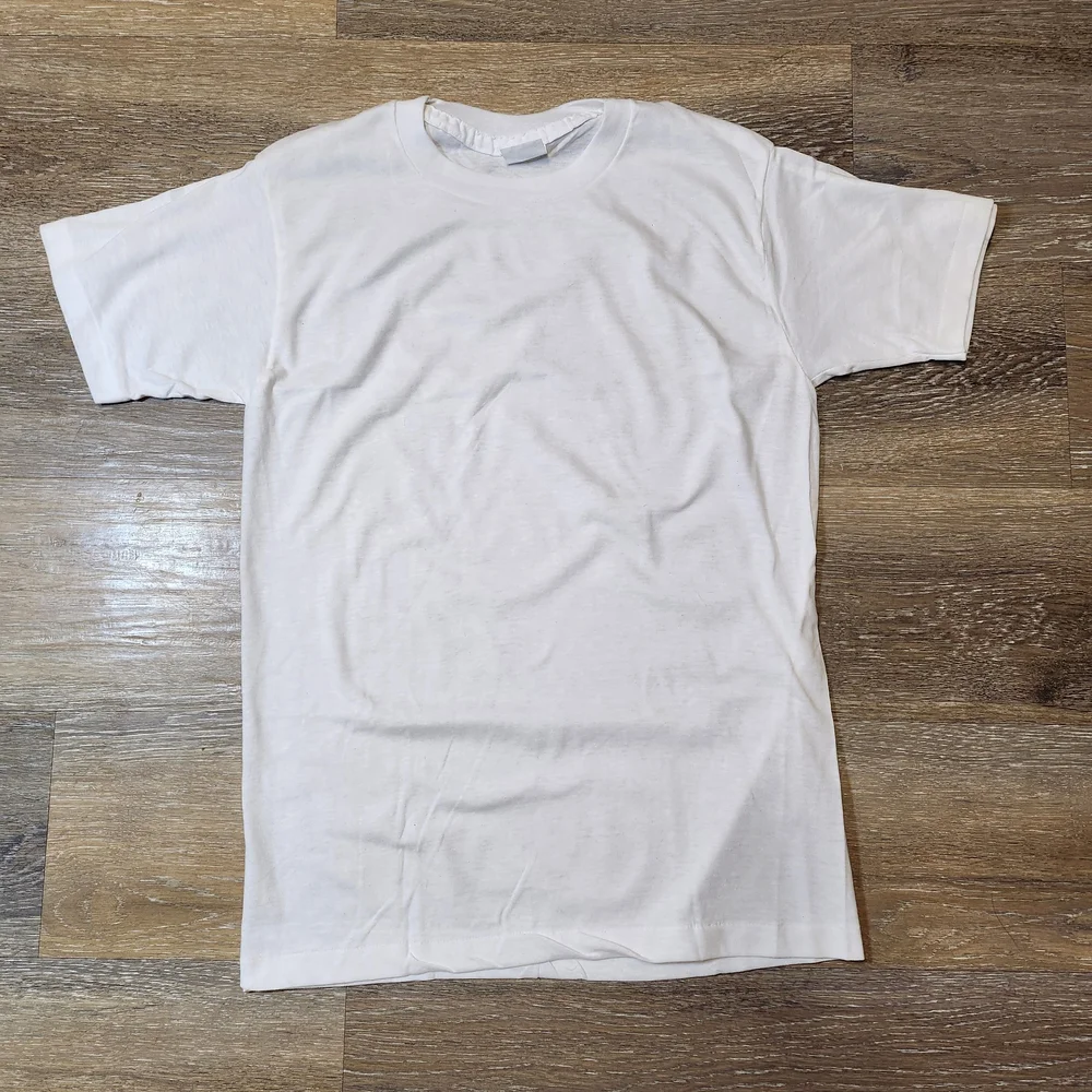 Bundle Of Blank Vintage Made In Canada White Tees. 90s Or 80s Deadstock - Picture 2 of 4